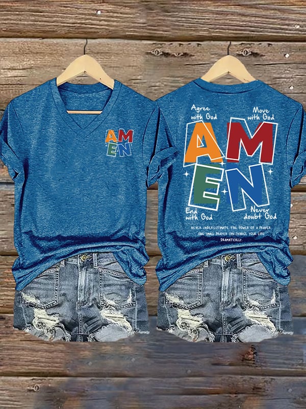 Women's AMEN Print T-Shirt