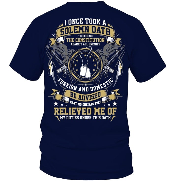 My Duties Under This Oath Pattern Print 100%Cotton T-Shirt
