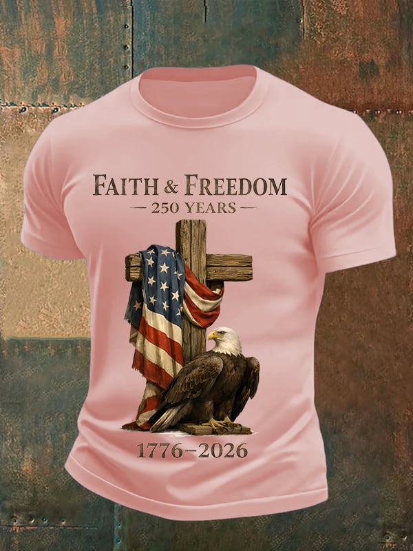Men's Faith and Freedom 250 Years Print T-Shirt