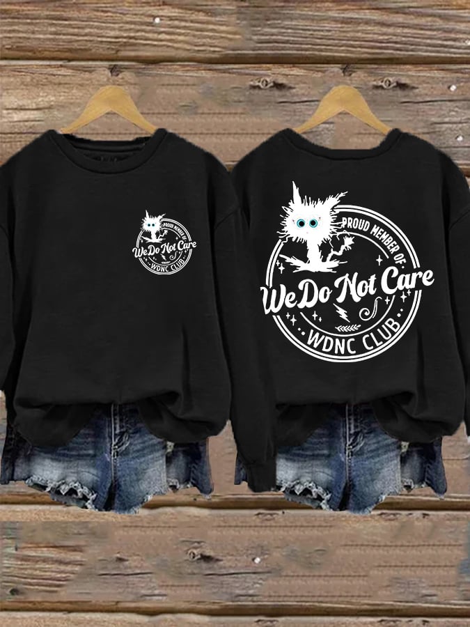 Retro Funny Proud Member Of WDNC Club Menopause Perimenopause Print Sweatshirt