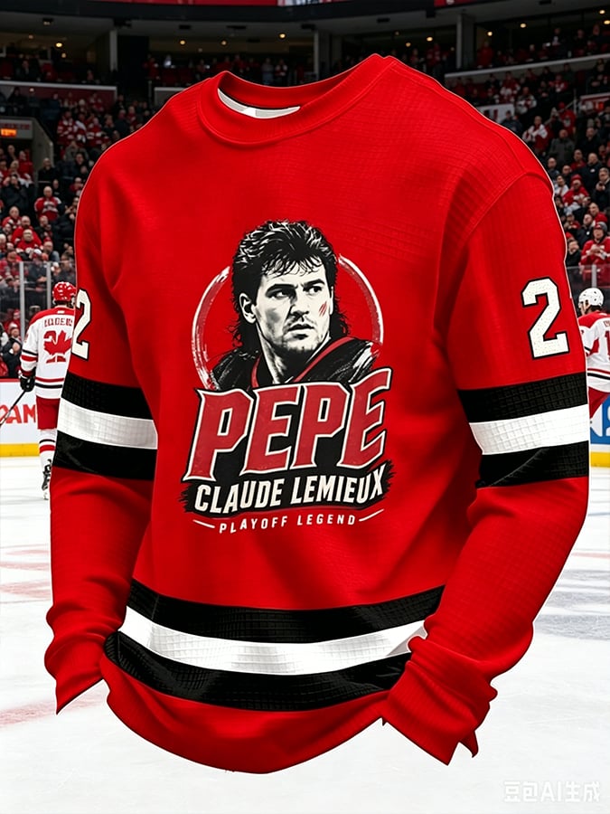 Men's Canada Hockey Waffle-Knit Long-Sleeve T-Shirt
