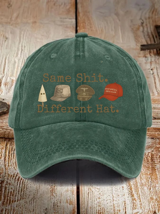 Unisex Same shit Different costume Print Hat