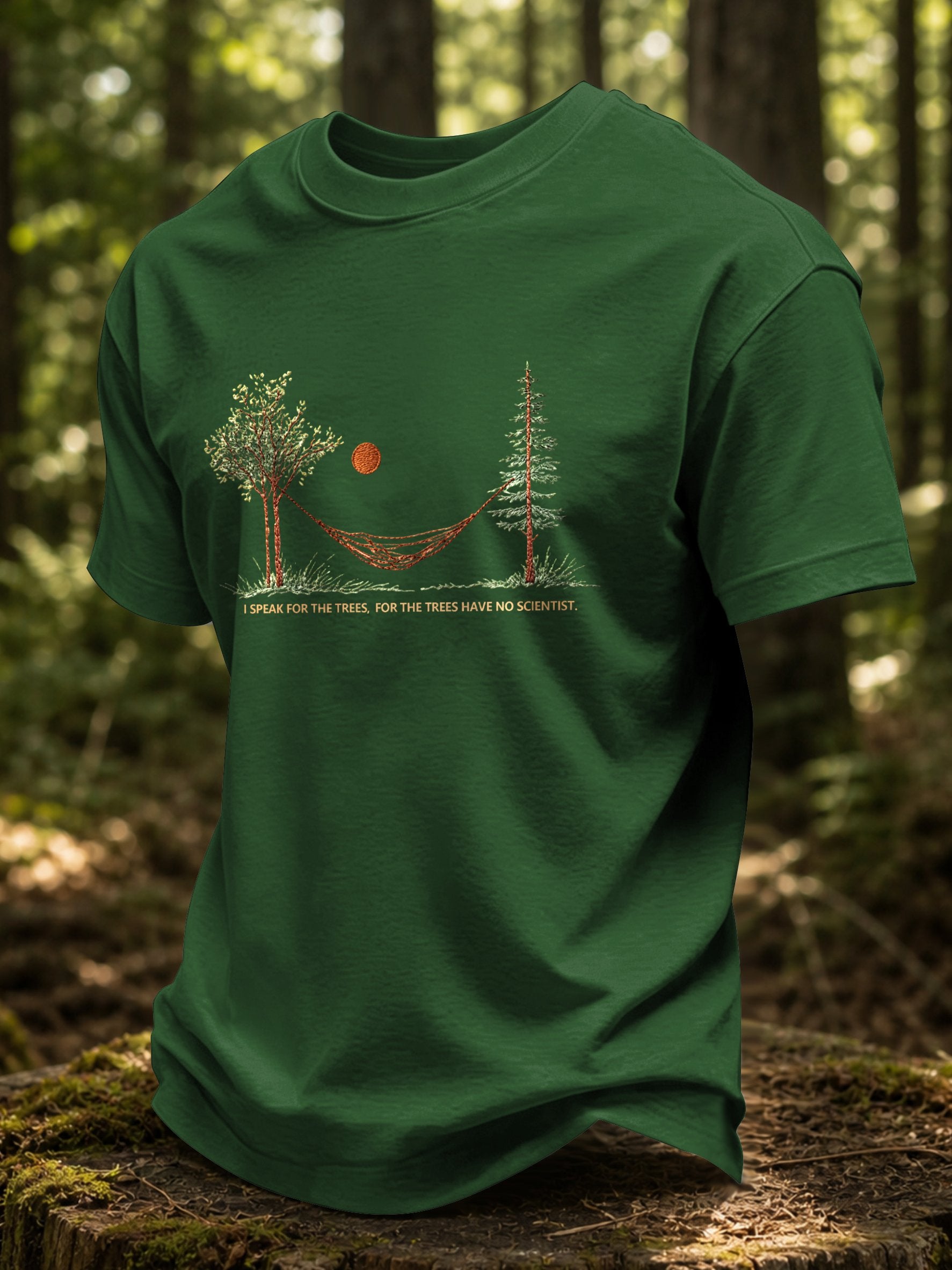Men's I Speak For The Trees, For The Trees Have No Scientist Printed Casual T-Shirt