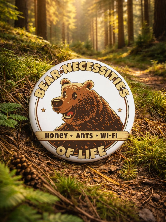 Bear Necessities Wi-Fi Bear Buttons