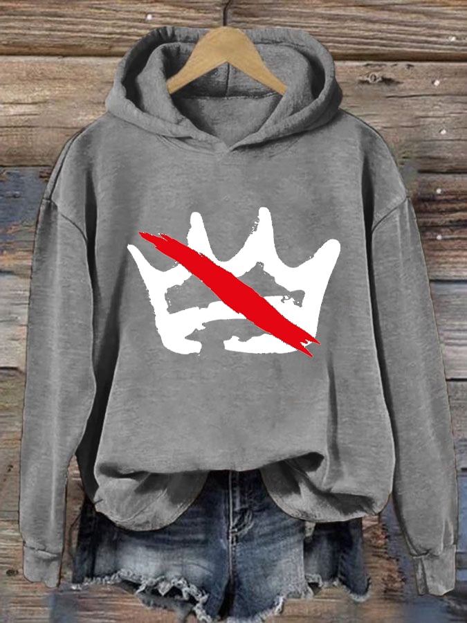 Women's No Kings Print Hoodie