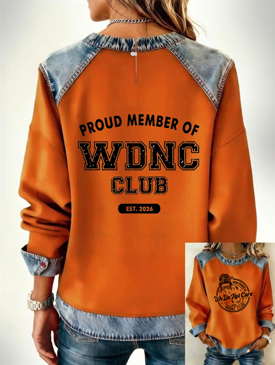 Women's Retro Funny Proud Member Of Club We Do Not Care Menopause Perimenopause Print Sweatshirtt