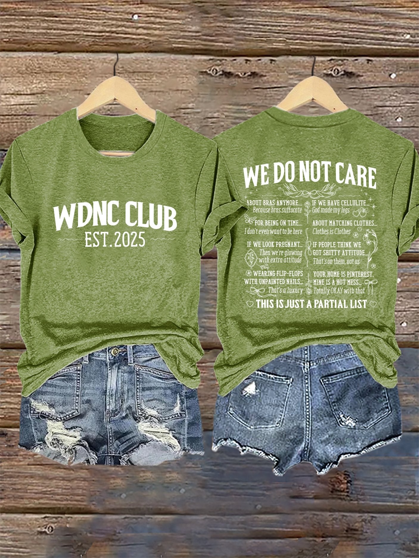 Retro Proud Member Of WDNC Club Est. 2025 We Do Not Care Print T-Shirt