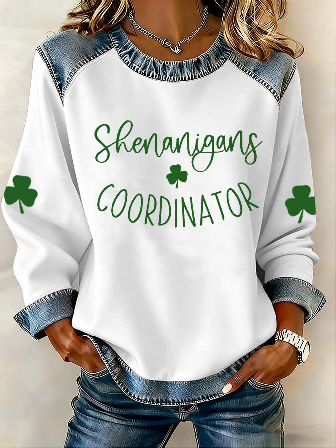 Women's Shenanigans Coordinator Print Casual Sweatshirt