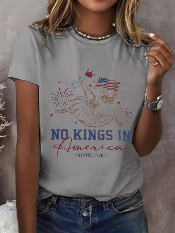 Women's No King In America Printed T-Shirt