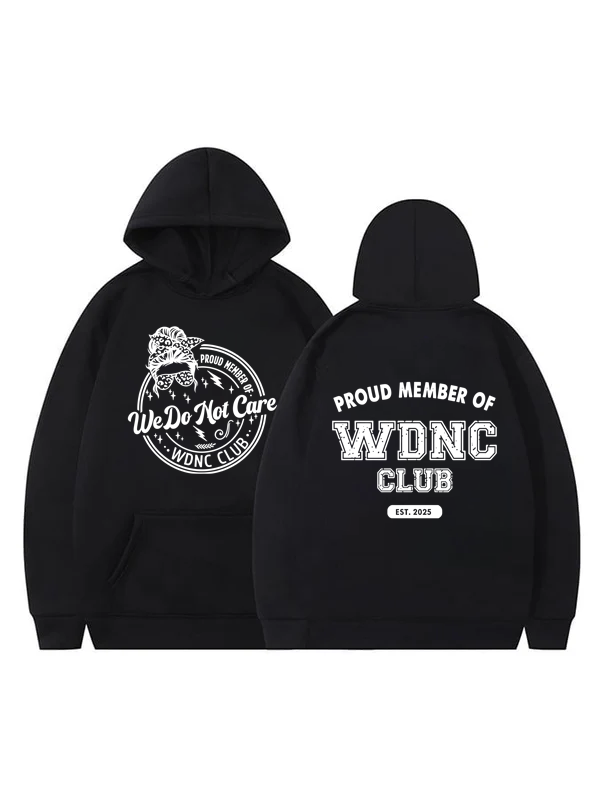 Women's Retro Fun We Don't Care About Menopause Perimenopause Printed Hooded Sweatshirt