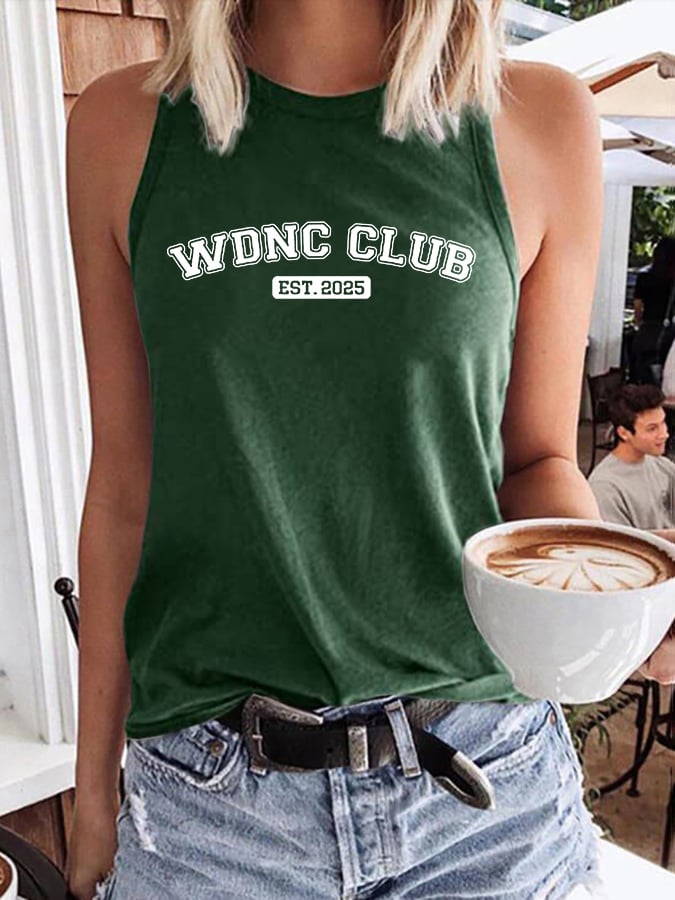 Retro Funny WDNC Club Menopause Perimenopause Print Tops Tank