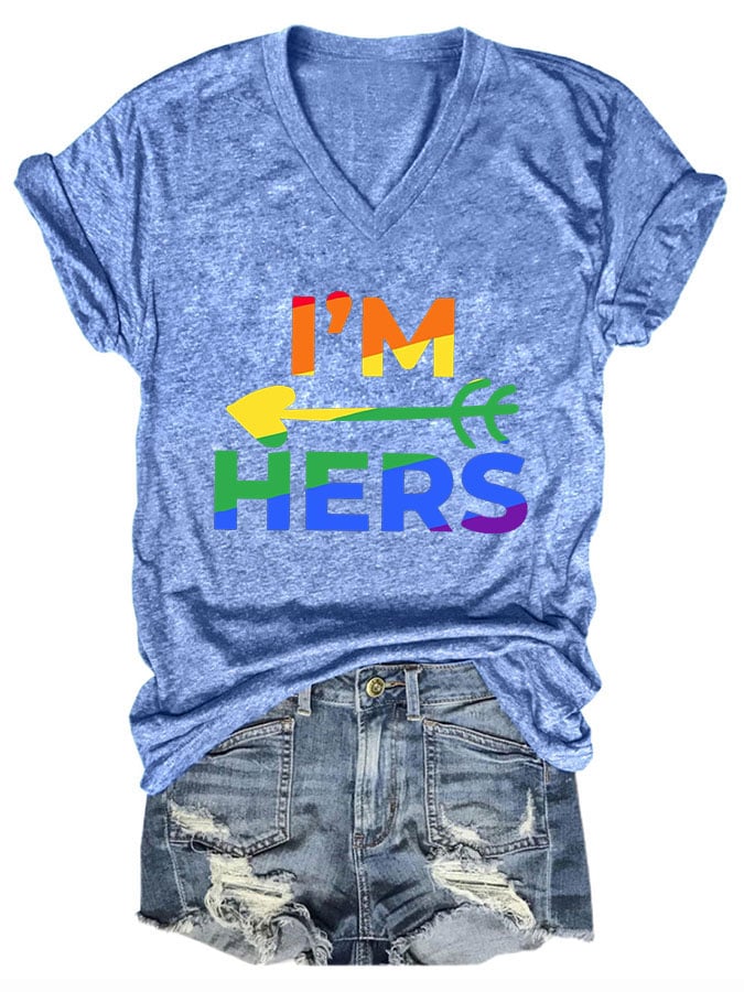 I'm Hers Print Short Sleeve T-Shirt