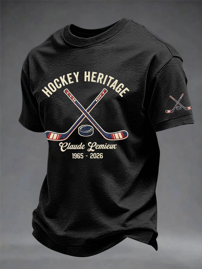 Men's Hockey Heritage Printed Casual T-shirt