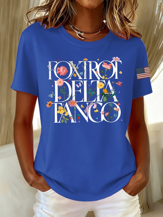 Women's casual FDT loose cotton T-shirt