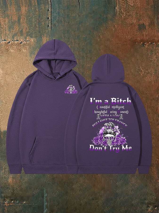 Men's Don't Try Me Print Casual Hoodie