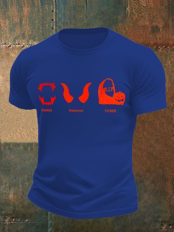 Men's Halloween FDT Printed Casual T-Shirt