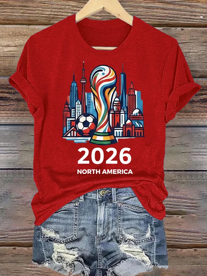 Women's North America WC 2026 Soccer printed T-shirt