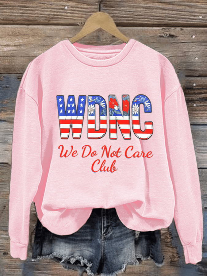 Women's Retro Funny Proud Member Of Club We Do Not Care Menopause Perimenopause Print Sweatshirt