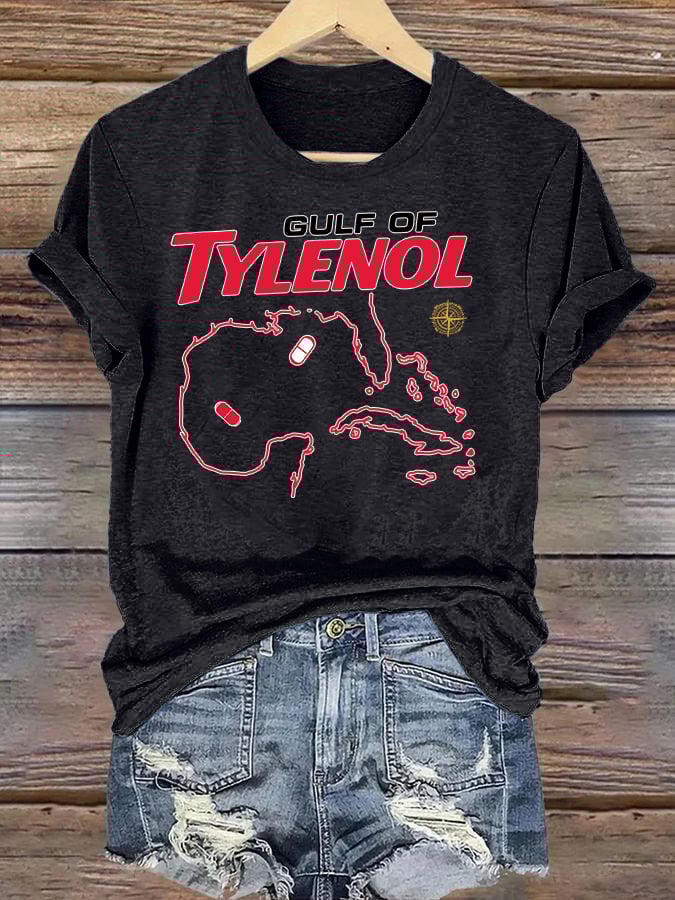 Women’s Gulf Of Tylenol Print T-Shirt