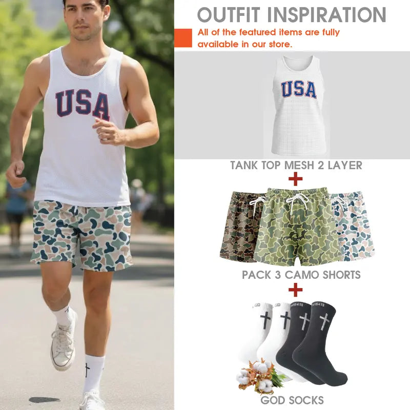 Unisex Summer Camouflage Hunting Shorts