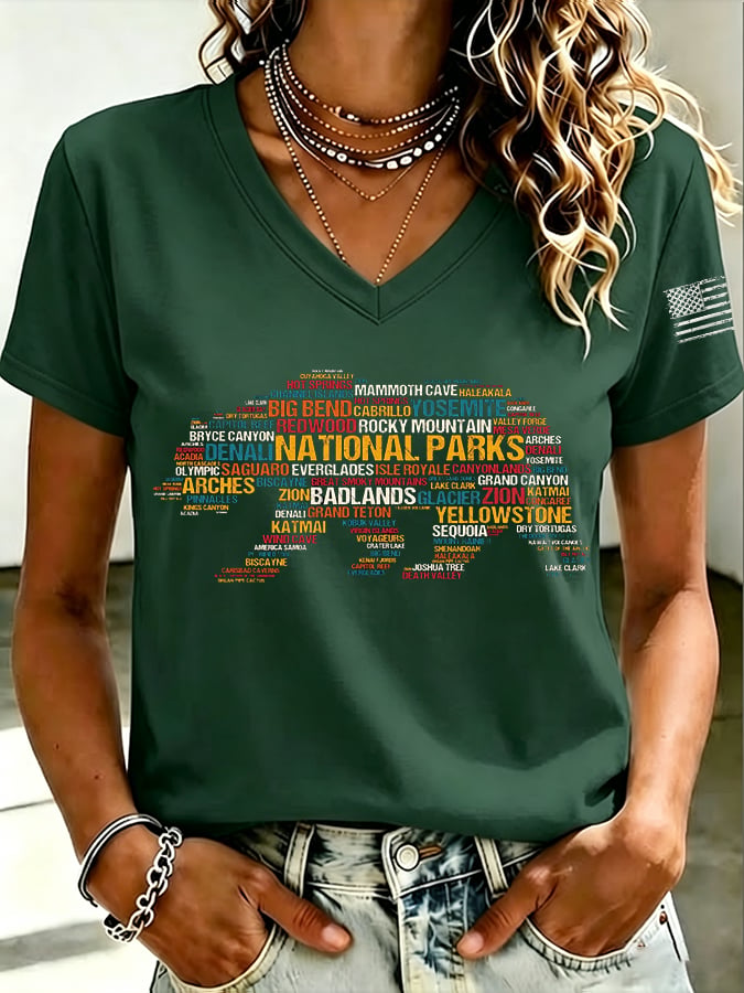 Women's National Park Printed Short-Sleeve T-Shirt