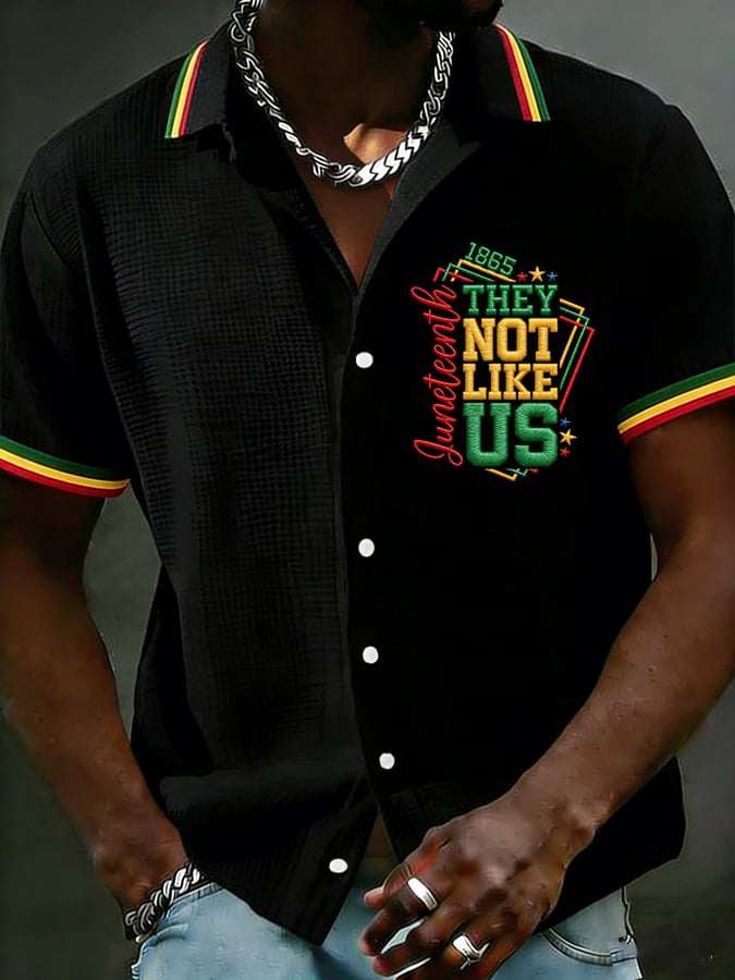 Men's Juneteenth They Not Like Us Print Shirt