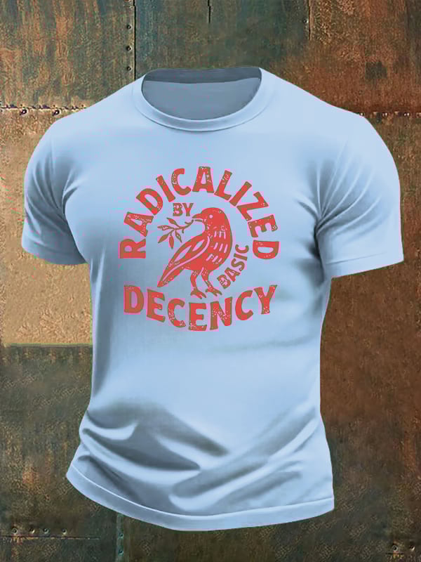 Men's Radicalized by Basic Decency Print T-Shirt