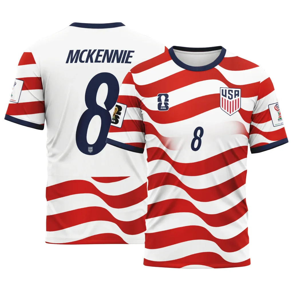 Weston McKennie 8 AOP T-Shirt World Cup USA Home