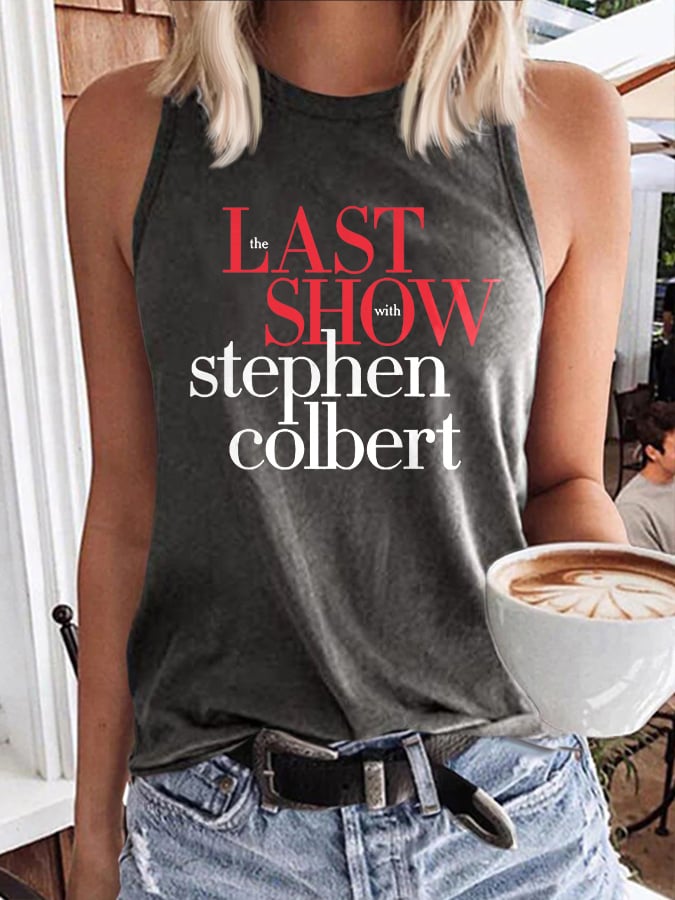 Retro Last Show Print Tops Tank