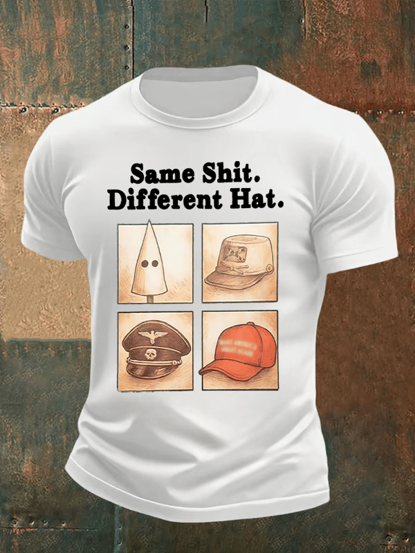 Men's Same Shit Different Hat Printed T-Shirt