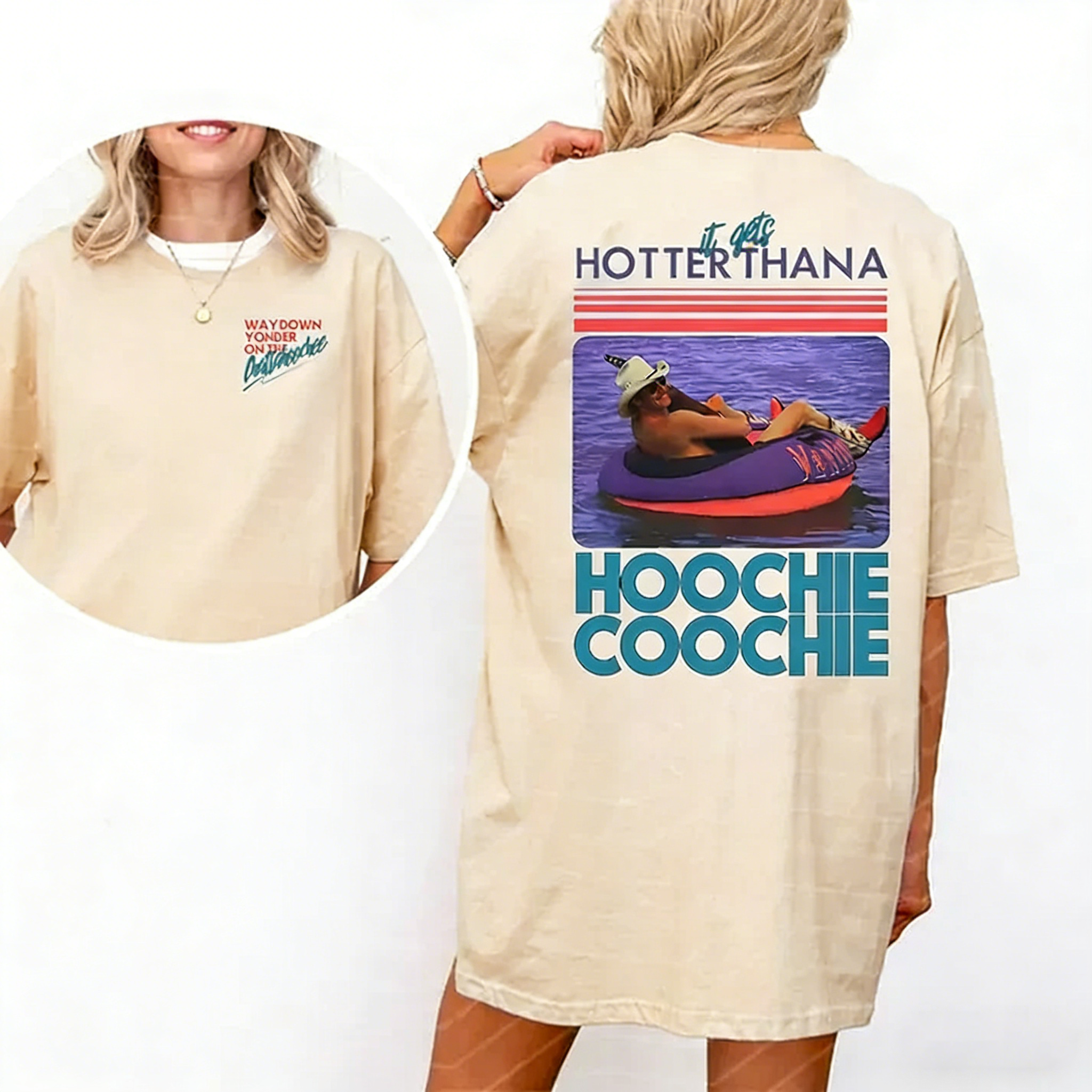 Women's Meme Summer Hotter Than A Hoochie Coochie T-Shirt