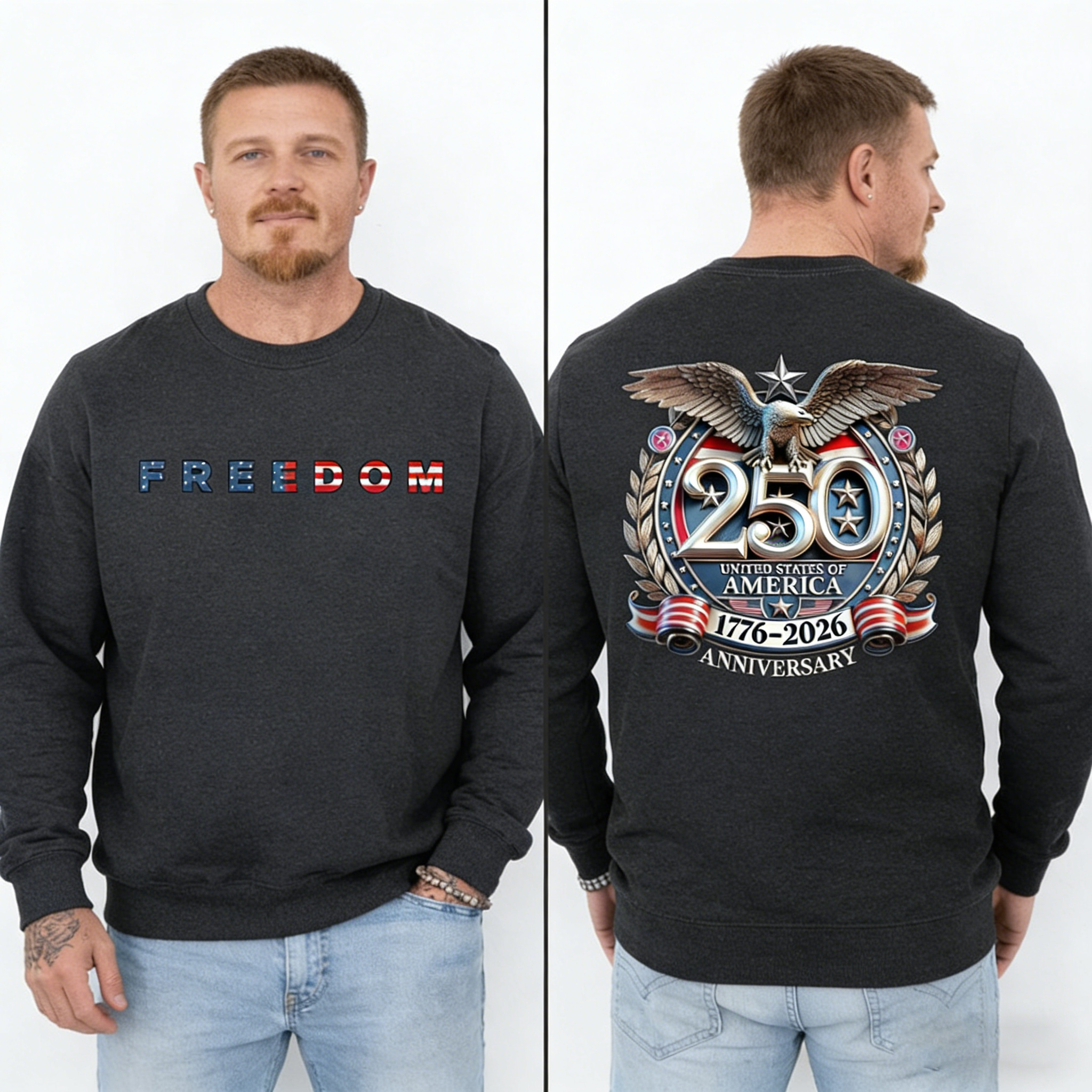 Men's Freedom 250th Anniversary Crew Neck Sweatshirt