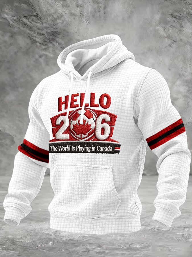 Men's Soccer Printed Casual Hoodie