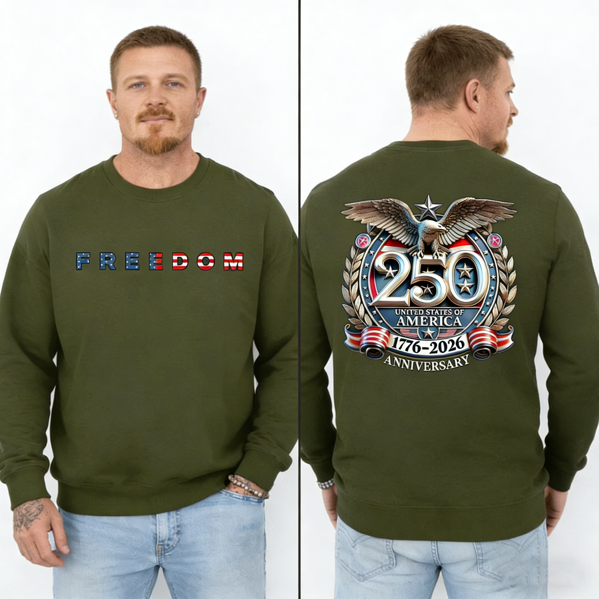 Men's Freedom 250th Anniversary Crew Neck Sweatshirt