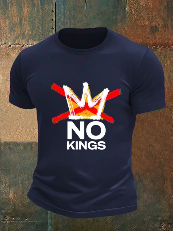 Men's no kings in America print T-Shirt