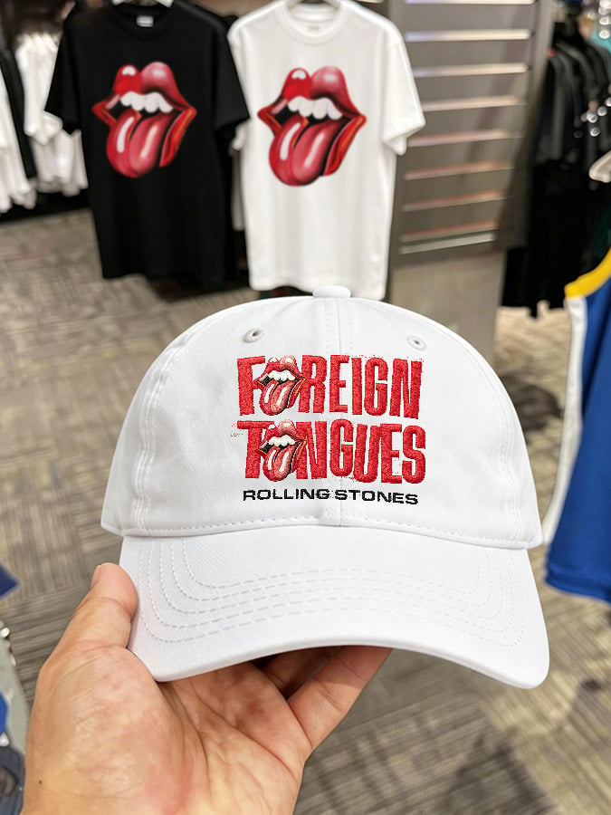Retro Foreign Tongues Print Baseball Cap