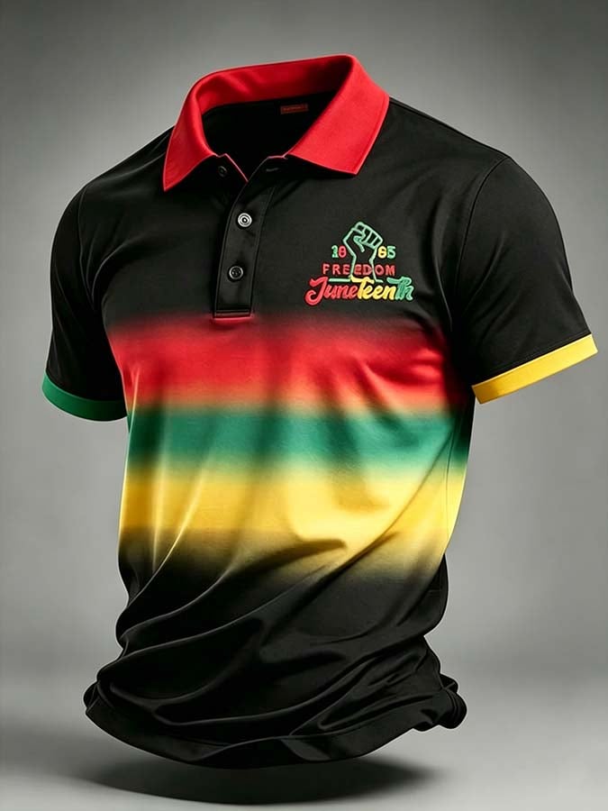Men's June Festival Print Short-Sleeve Polo Shirt