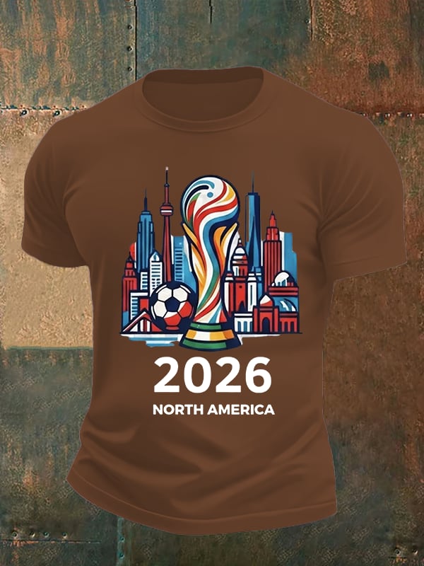 Men's North America WC 2026 Soccer printed T-shirt