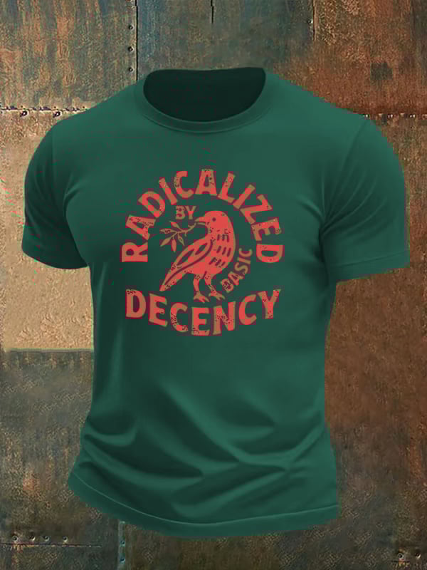 Men's Radicalized by Basic Decency Print T-Shirt