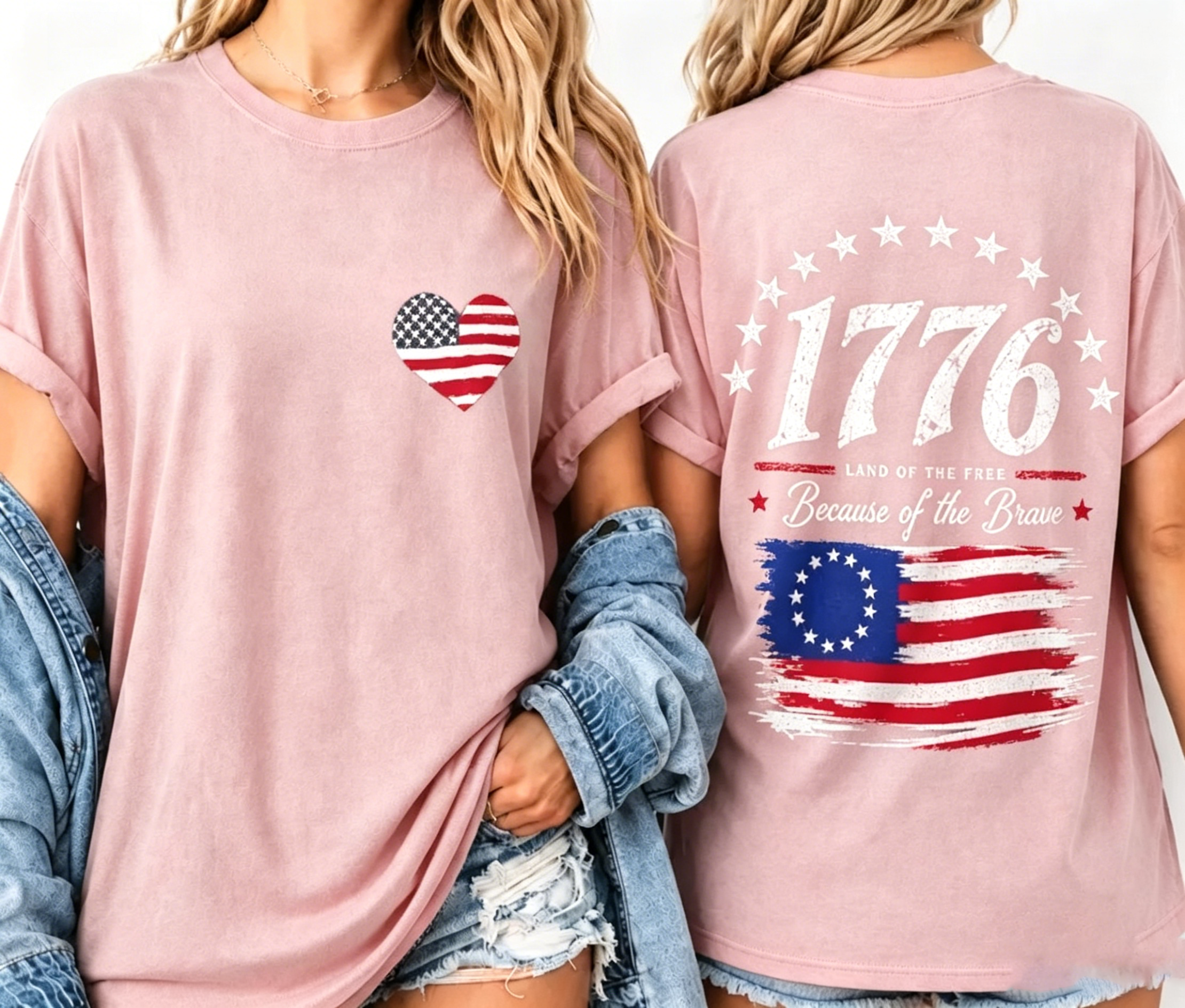 Unisex Comfort Colors 1776 Patriotic Graphic T-Shirt