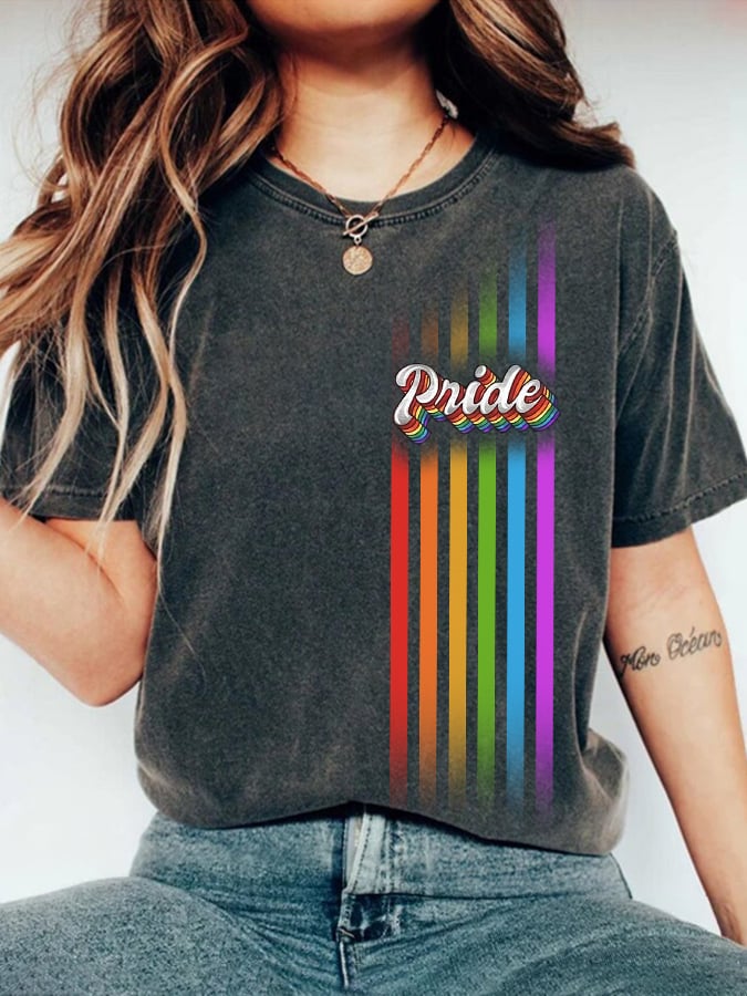 Retro LGBT Pride Print T-Shirt