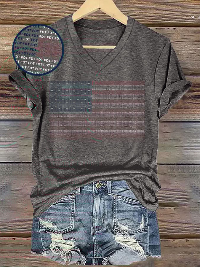 Women's Retro FDT Print T-Shirt