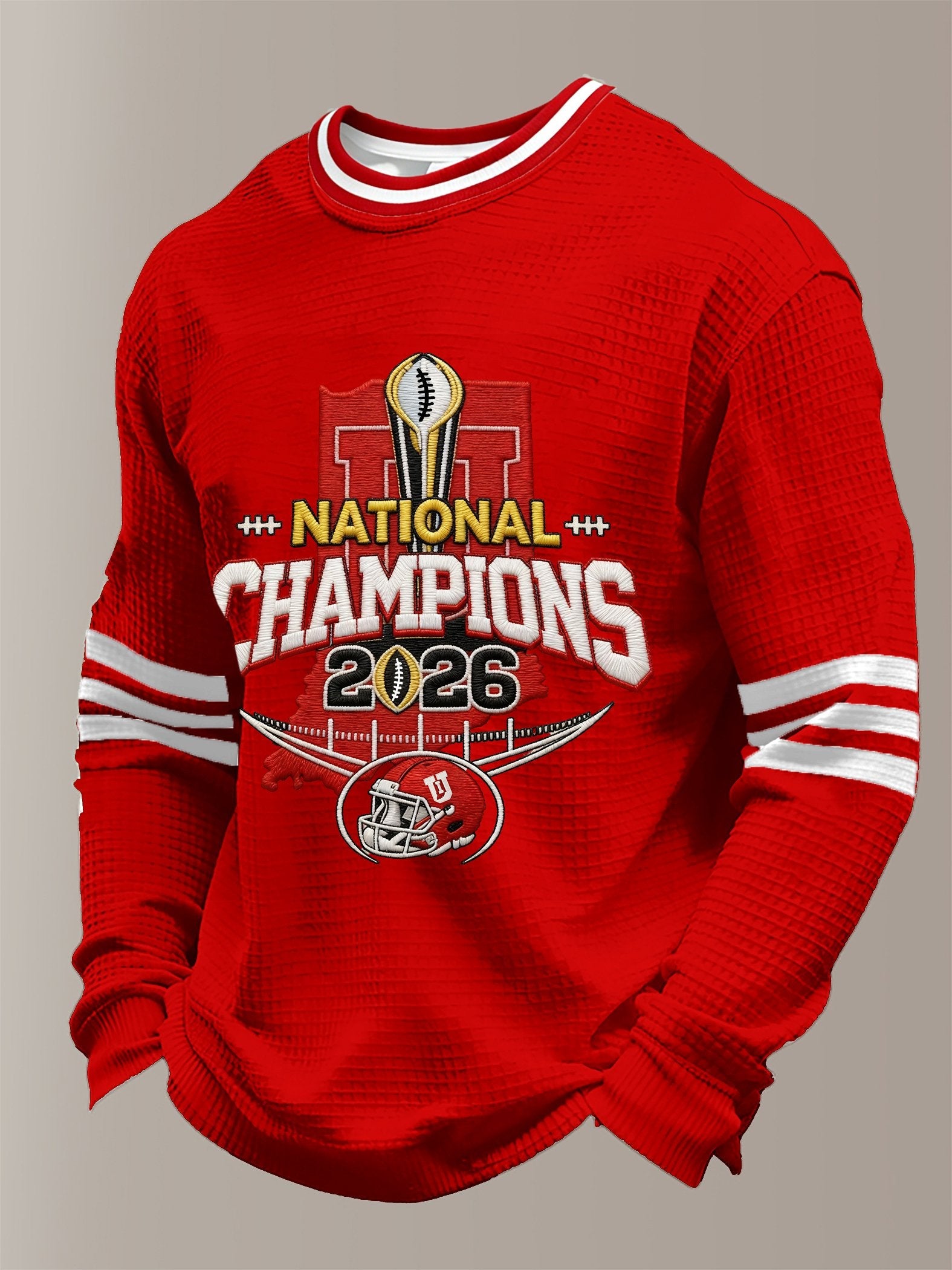 Men's Football Print Waffle T-Shirt