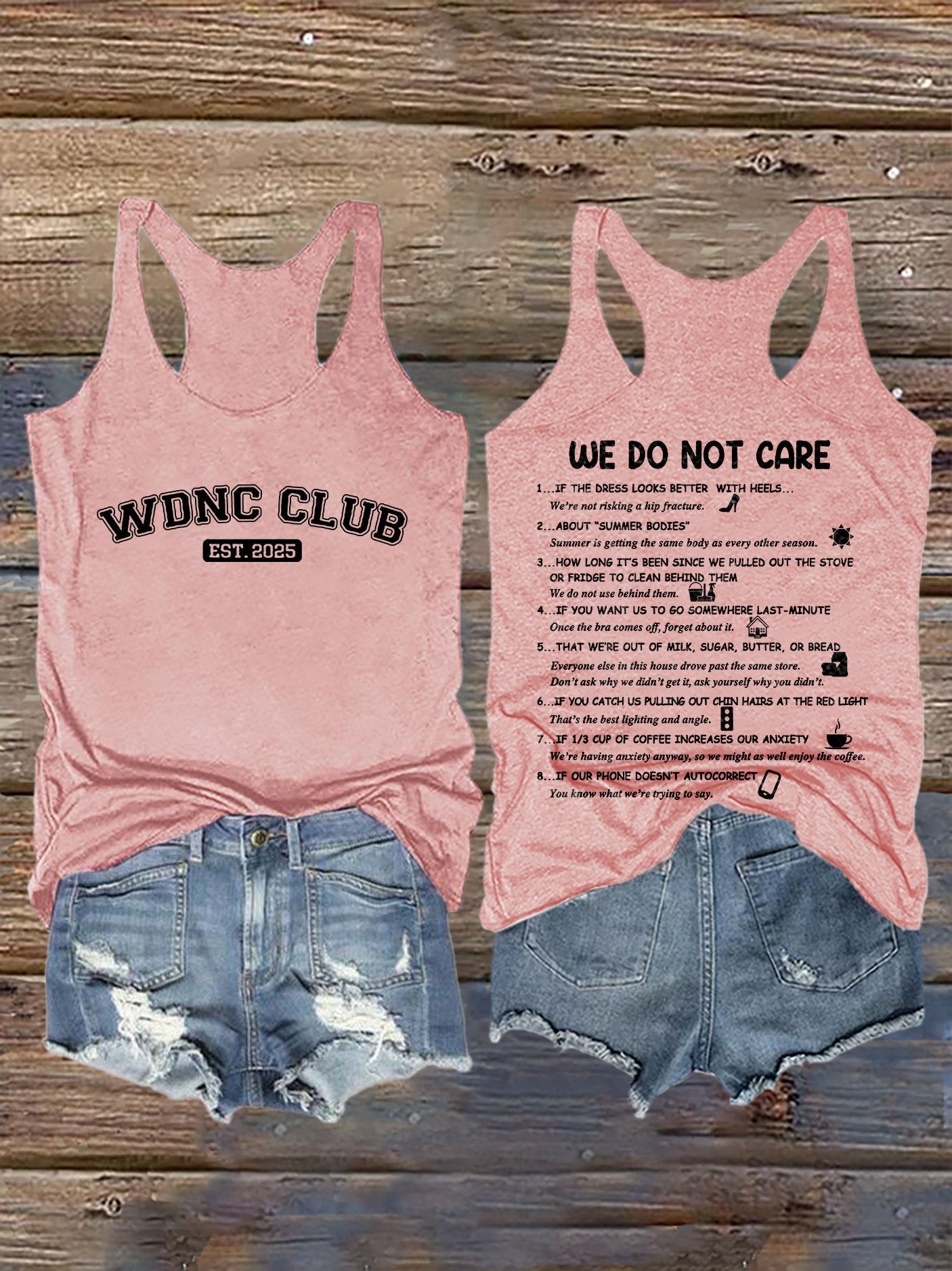 Retro Funny WDNC Menopause Perimenopause Print Tank Top