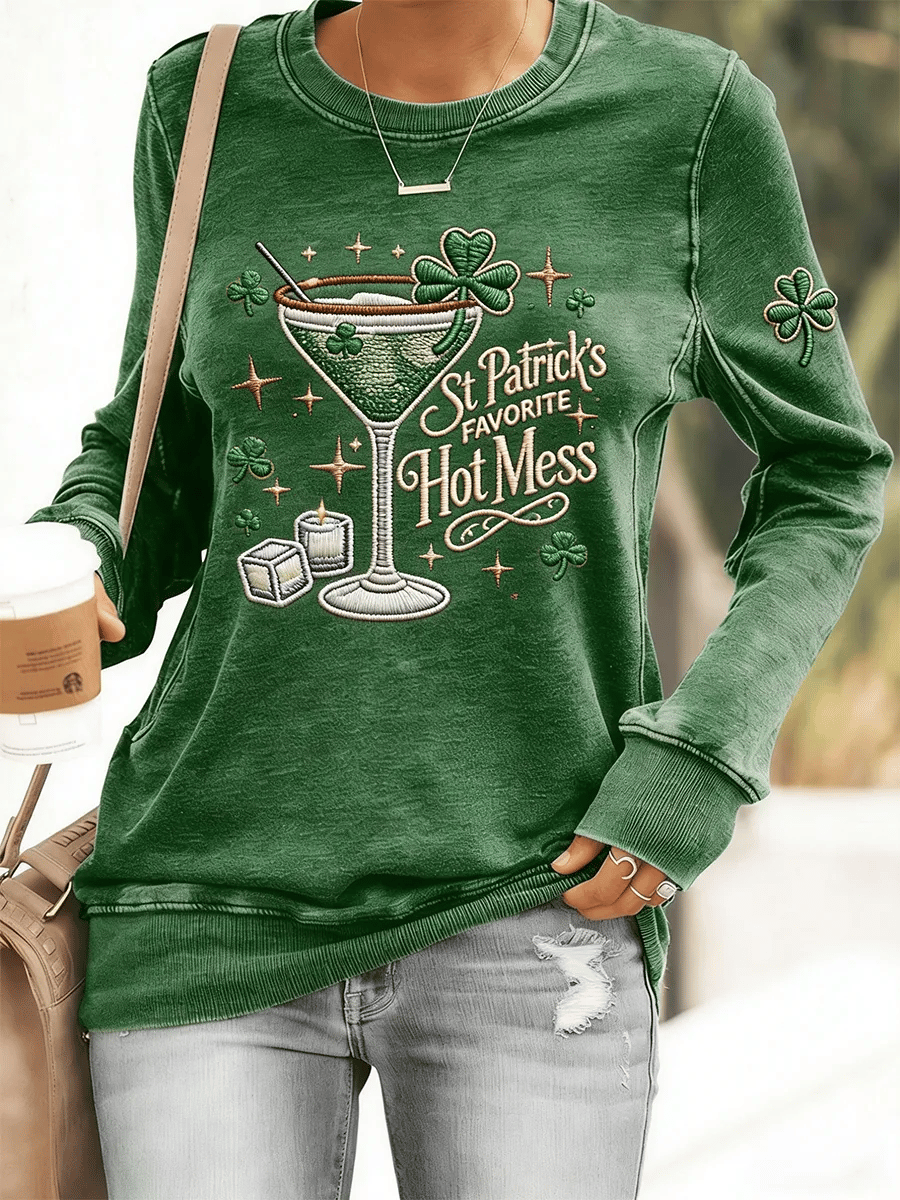 Women's St Patrick’s Hot Mess Print Hoodie