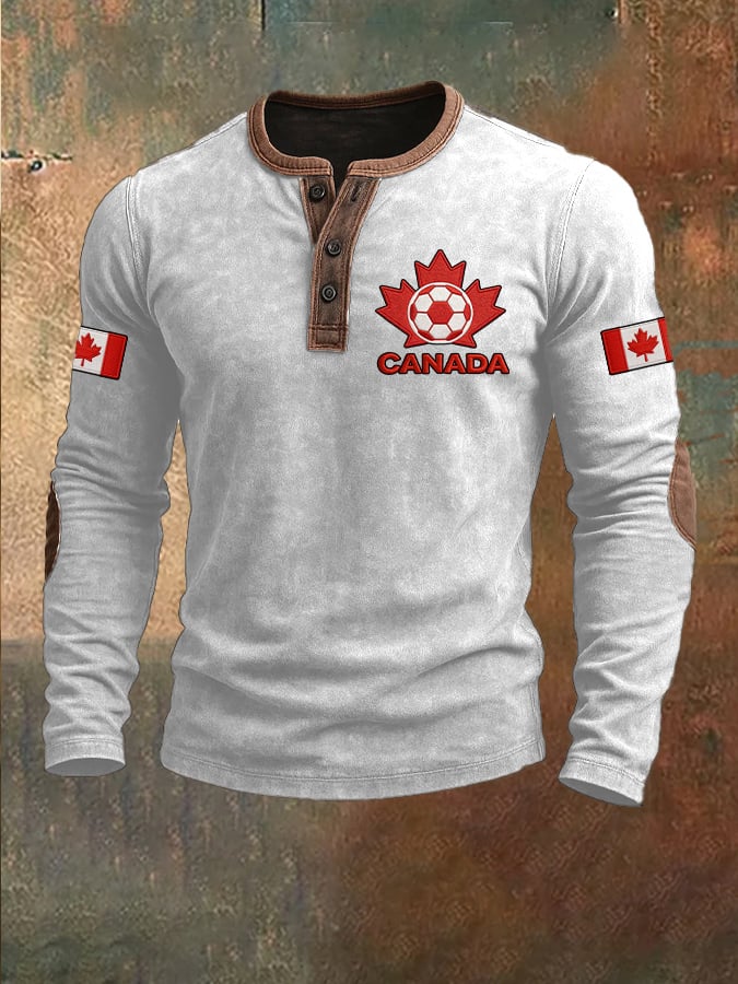 Men's Casual Canadian Football Fan Henry Shirt