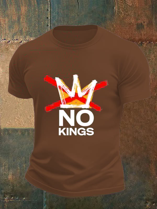 Men's no kings in America print T-Shirt