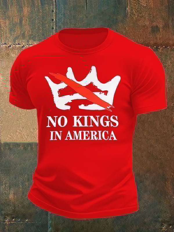 Men's no kings in America print T-Shirt
