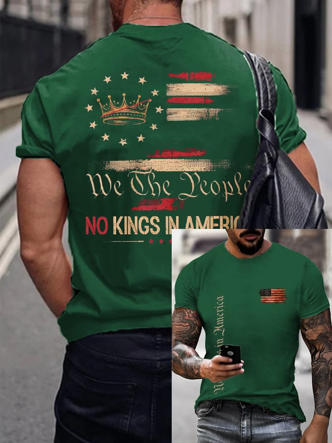 Men's “We The People No Kings In America” Printed T-shirt