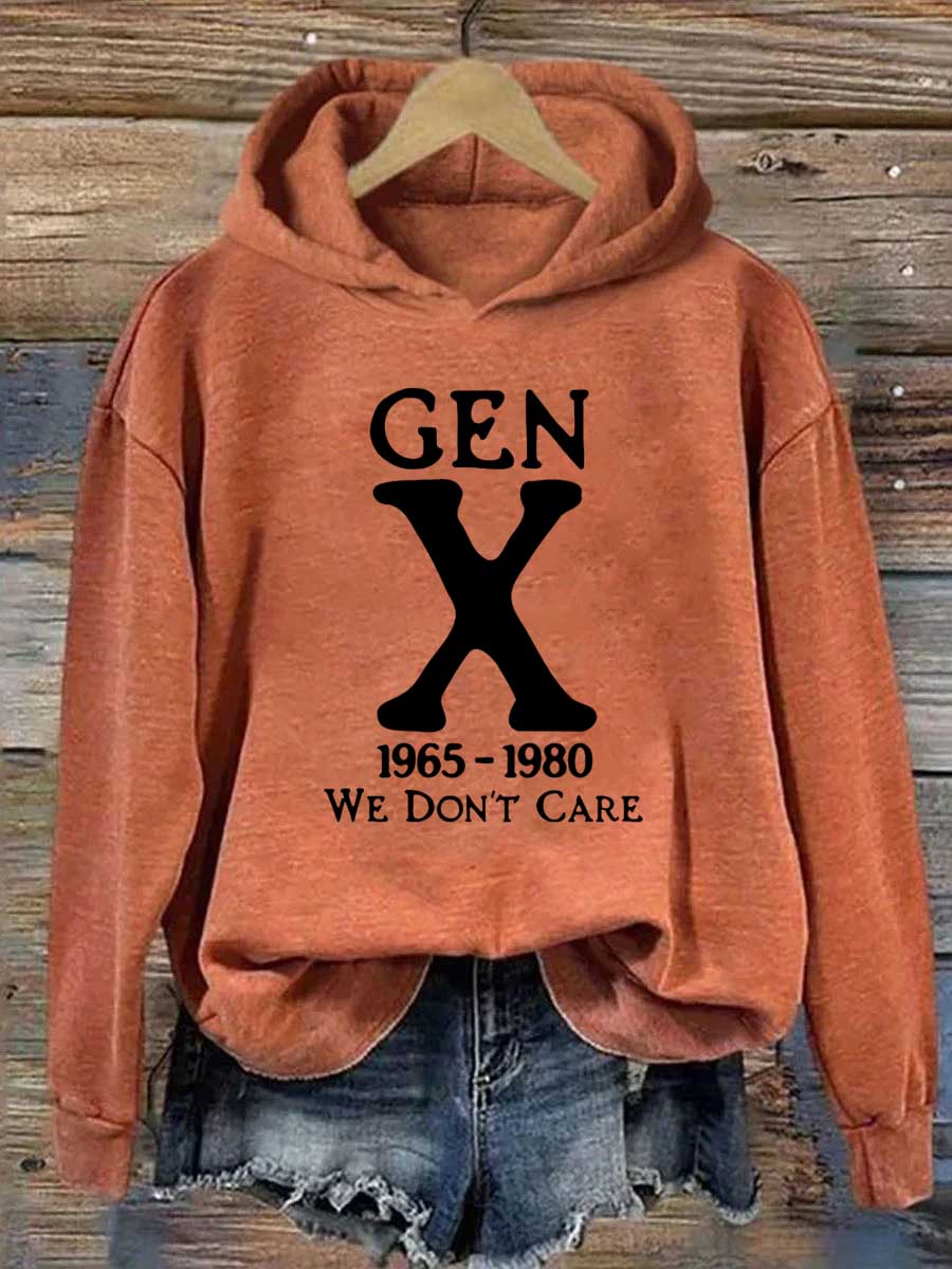 Gen X 1965-1980 We Don't Care Hoodie